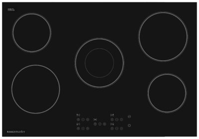 Rangemaster - 5 Zone - Ceramic Hob - Black